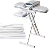 1800W Steam Press, Automatic Ironing Machine, Professional Steamer with Non-Stick Surface, Digital Controls, 5 Fabric Settings, Ideal for Hotels and Beauty Salons