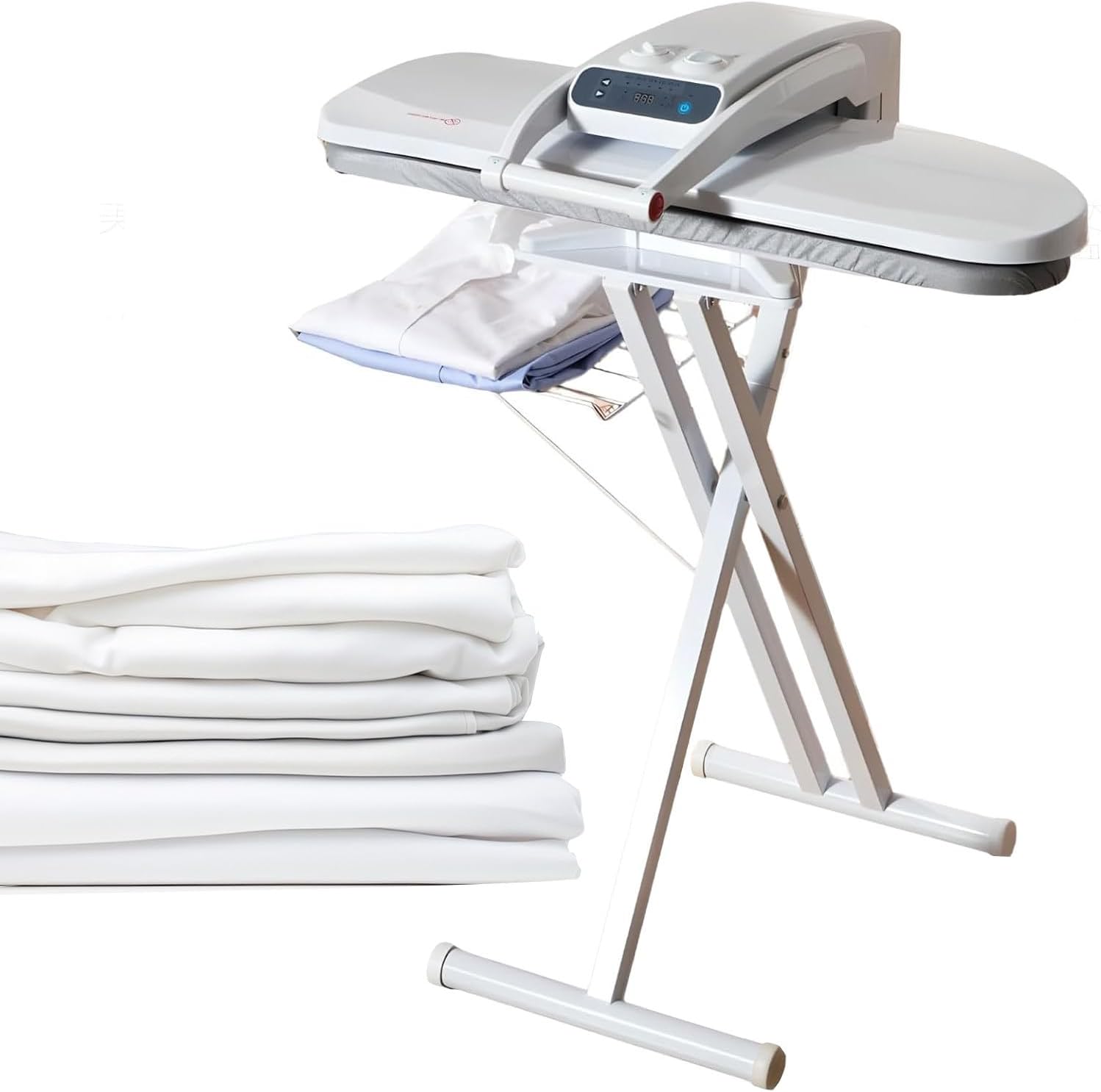 1800w Steam Press,Automatic Ironing Machine,Professional Steamer with Non-stick Pressing Surface,Digital Controls with 5 Fabric Setting, Suitable for Such as Hotels,Nursing,Beauty Salons,80cm