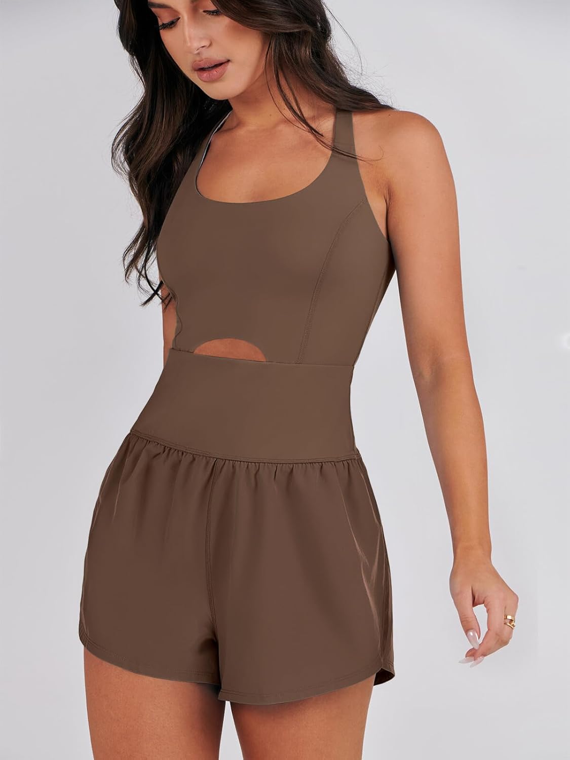 Caracilia Women's Workout Athletic Romper Summer Sets Short Jumpsuits Onesie Running Outfits Exercise Gym 2026 Trendy Clothes - Image 9