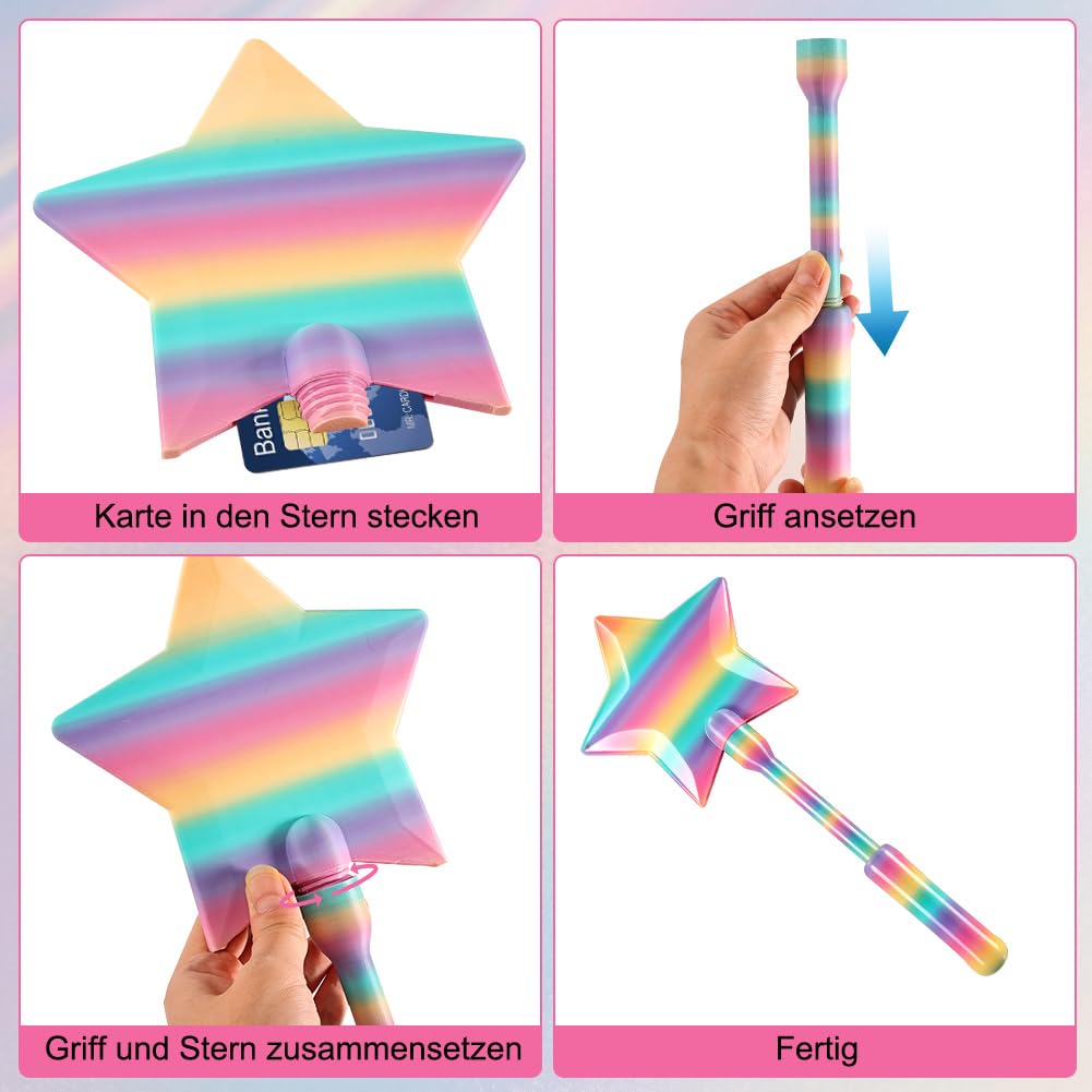 Zauberstab EC Karte, Zauberstab Kreditkarte, 3D Gedruckter Wand Zum Bezahlen 3D Print Bezahl Zauberstäbe Lustige Cardholder Kreditkartenhalter für Teens Erwachsene (Bunt)