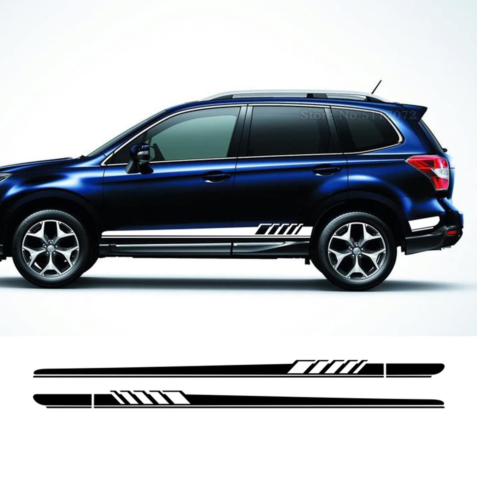 Buy Car Side Skirt Stickers stripe decal Vinyl Decals, For Subaru Forester Legacy Impreza Ascent