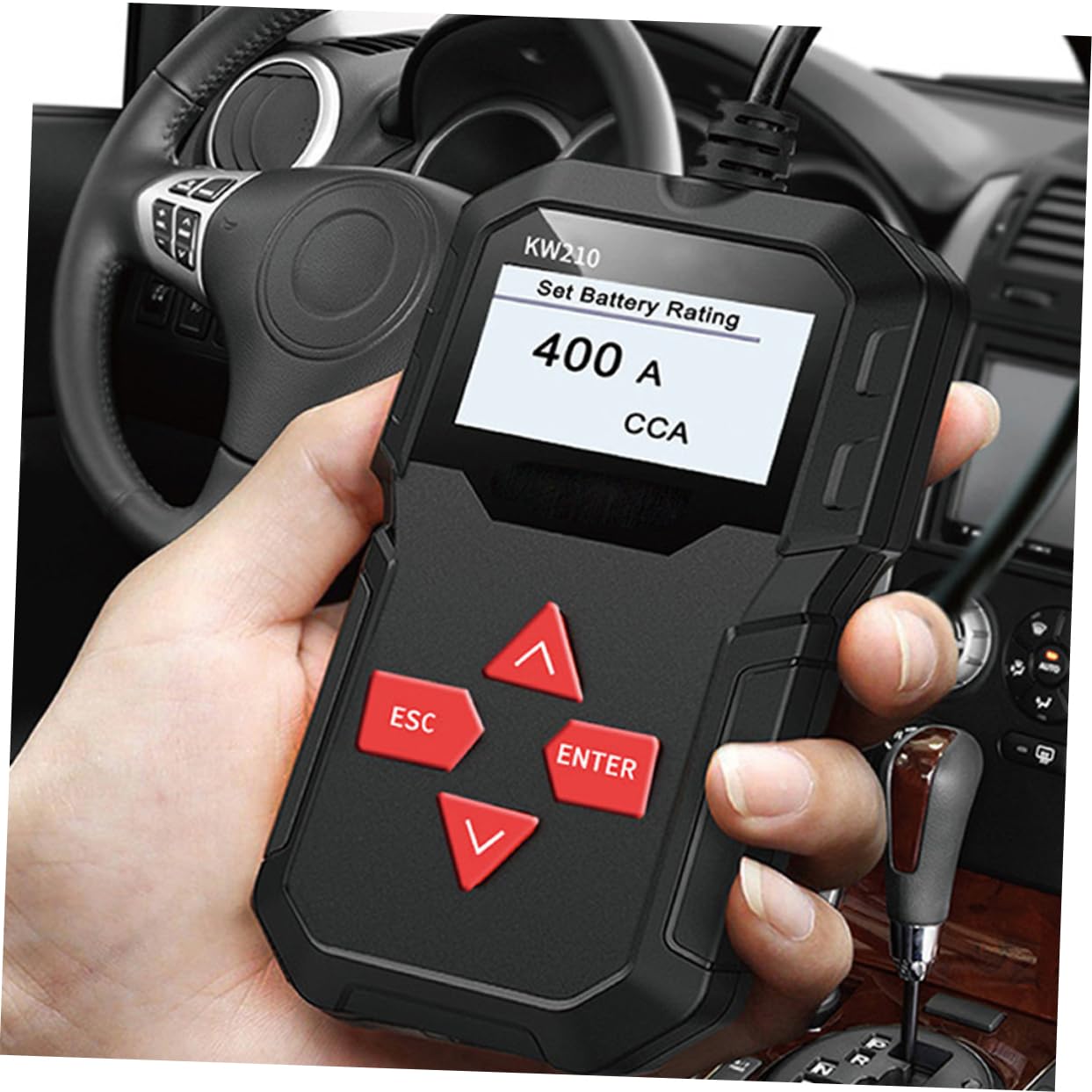 12V Car Battery Tester 100-2000 Automotive Battery Analyzer for Cars Trucks Motorcycles Compatible XP WIN8 WIN10 Features Online Upgrade