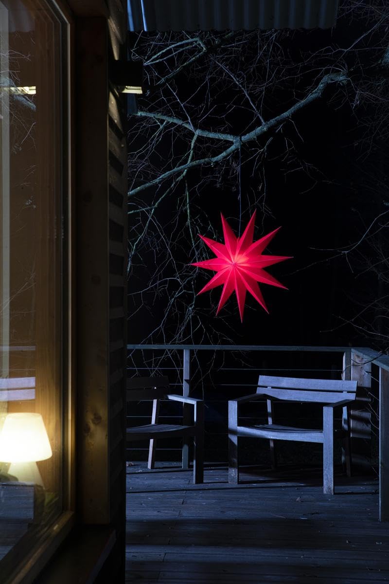 ZICOM LED Riesen Dekostern Weihnachtsstern Stern mit 11 Zacken wetterfest, gelb Ø 100cm, Innen und Außen für Weihnachten, Hochzeiten, Party, Dekoration, Geschenkidee, E14 Fassung 230V 50Hz