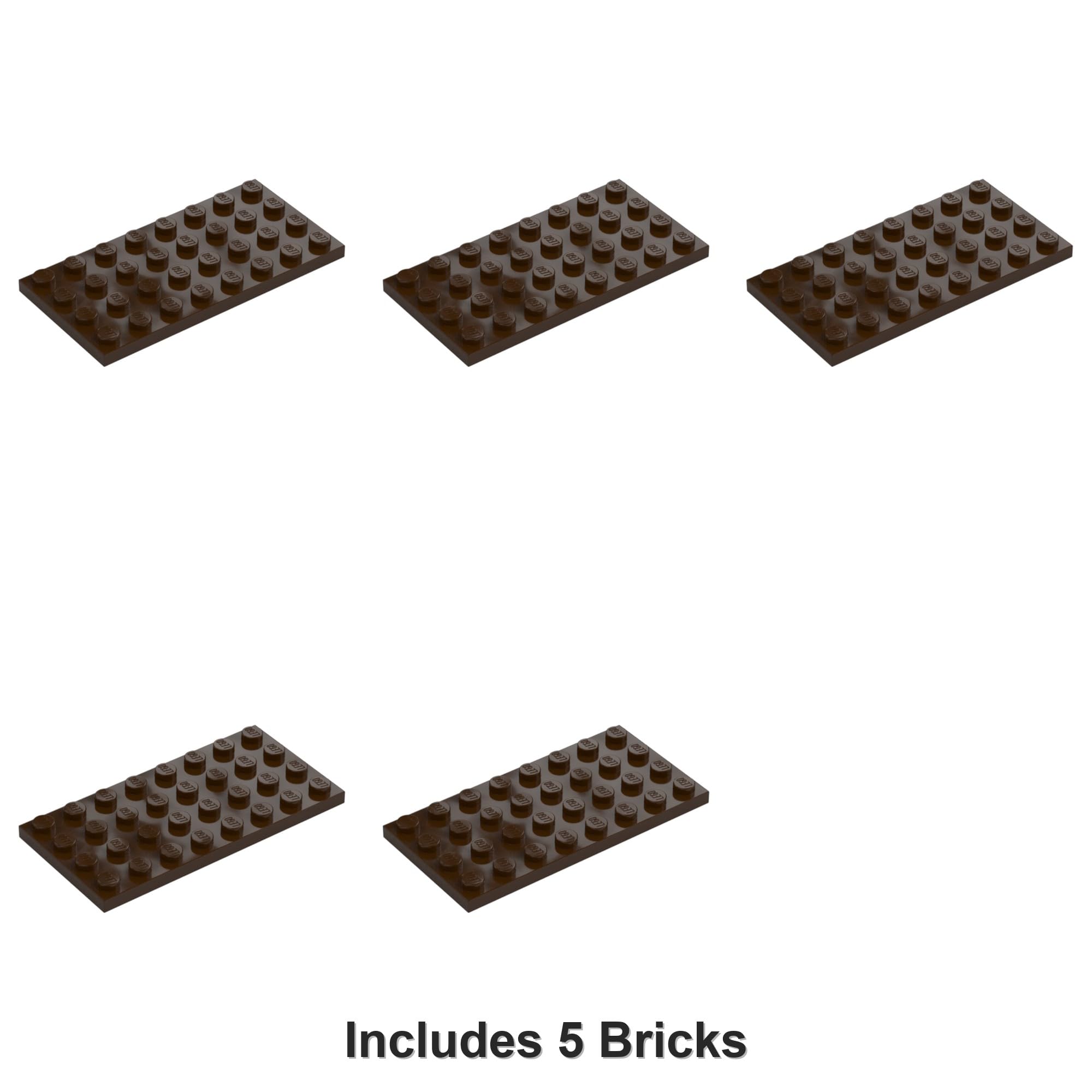 LEGO Plate Building Base 4 x 8, Part 3035 (Dark Brown, 10, Bricks), Multicoloured, Standard - Image 2