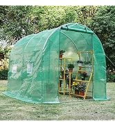 Yorbay Serra in pellicola per pomodori, tunnel in lamina con 4 pannelli a rete e telone per giard...