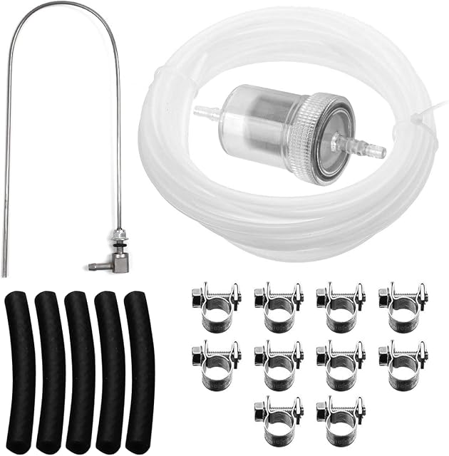 Adifare Diesel Heater Fuel Line for Webasto/Eberspacher Heater Durable Parking Heater Standpipe Fuel Kit with Fuel Hose Stand Pipe Connectors Clamps Fuel Filter