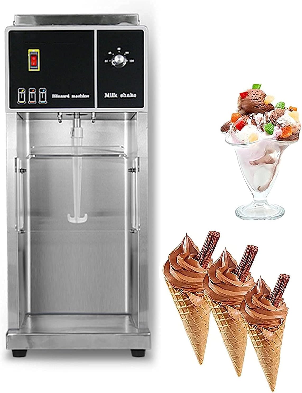 Macro Commercial Ice Cream Maker Machine, Stainless Steel
