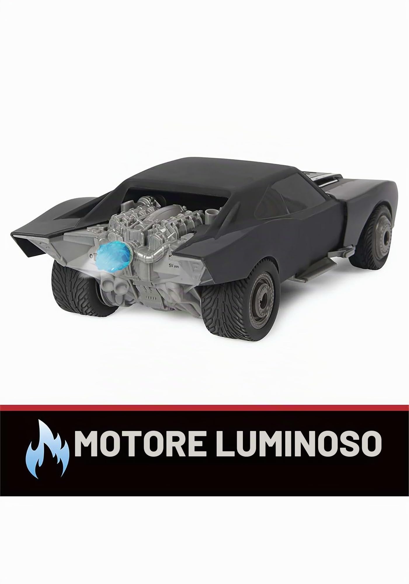 DC Comics, Turbo Boost Batmobile di Batman, Auto radiocomandata con Stile Ufficiale del Film The Batman, Giocattoli per Bambini e Bambine dai 4 Anni in su