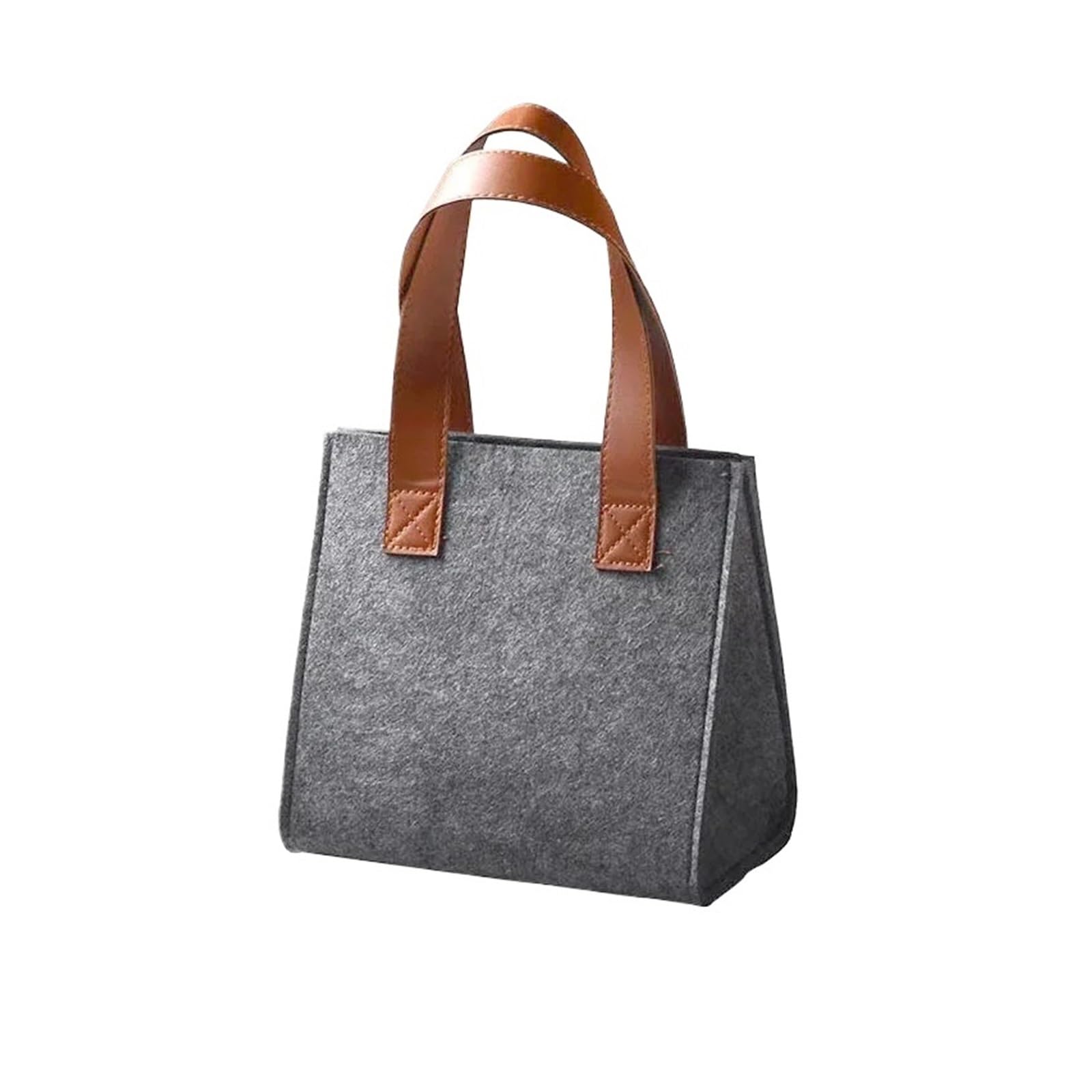 Damen-Einkaufstasche Aus Filz, Grau, Tragbare Einkaufstasche, Damen-Schultertasche, Laptop-Tasche, Organizer, Große Kapazität, Handtaschen Für Outdoor Trips, Picknick