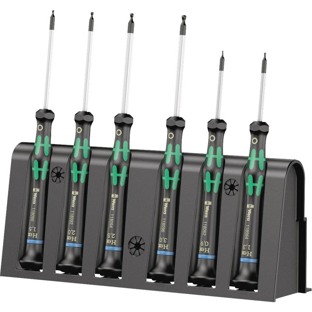 Wera Kraftform Micro/05118156001 Jeu de tournevis d'électronicien 2052/6 (Import Allemagne) Vert