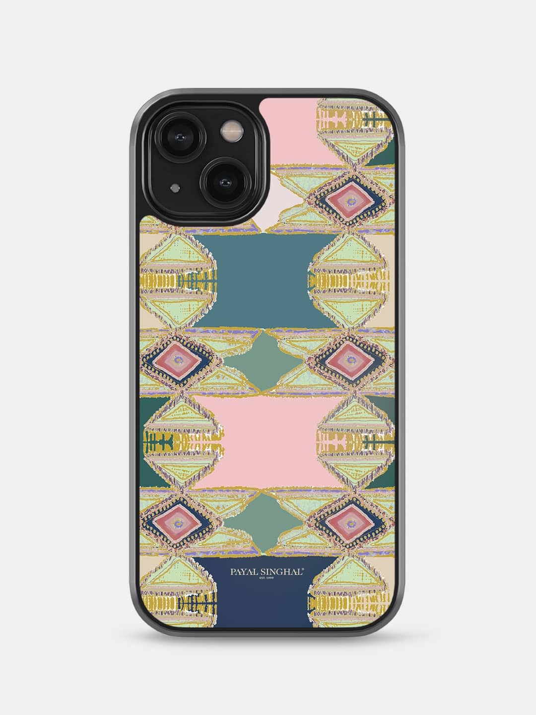 Macmerise Bumper Case Phone Case | Compatible with iPhone 12 Pro Back Cover Case | Design Payal Singhal Aztec Green | iPhone 12 Pro Phone with Camera Protection
