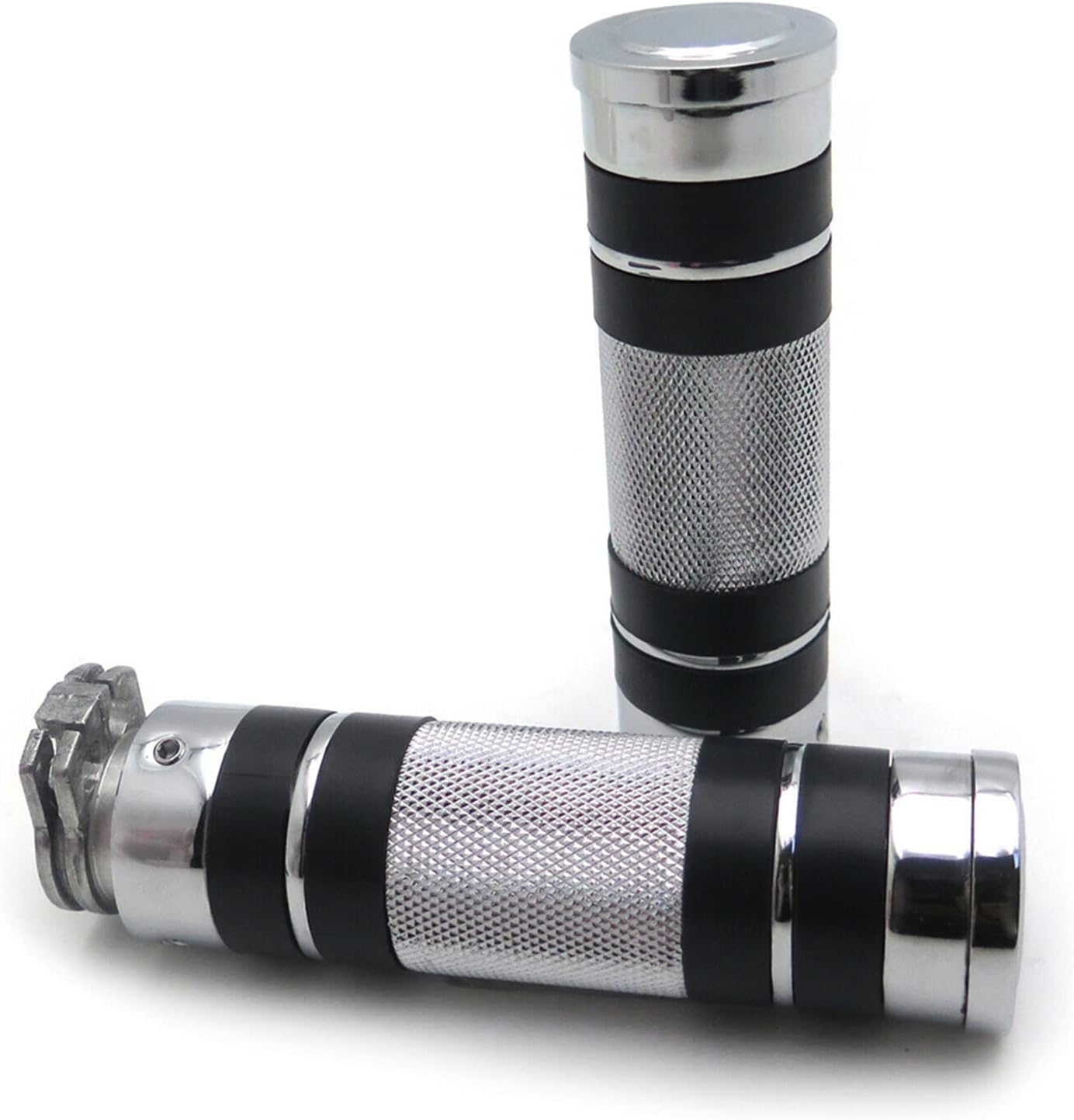 Motorcycle Hand Grips 7/8" 22mm for Kawasaki Vn Vulcan Classic Drifter 800 for Honda/for Suzuki/for Yamaha Handlebars Parts Aluminum Grips,Chrome