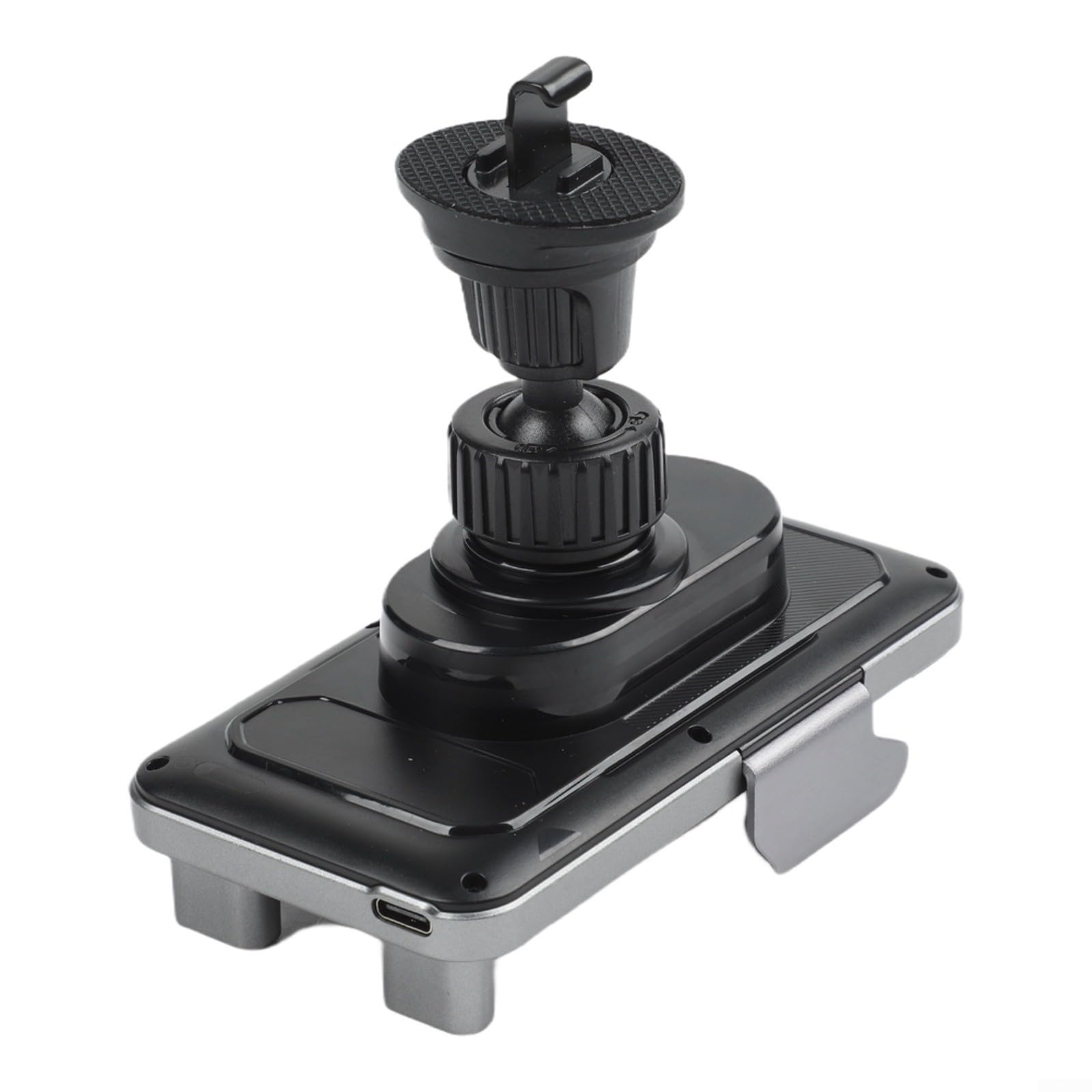 Cargador de coche inalámbrico de 15W, cargador de coche inalámbrico de sujeción automática, con soporte de teléfono de sujeción automática para iPhone para Android (plata)