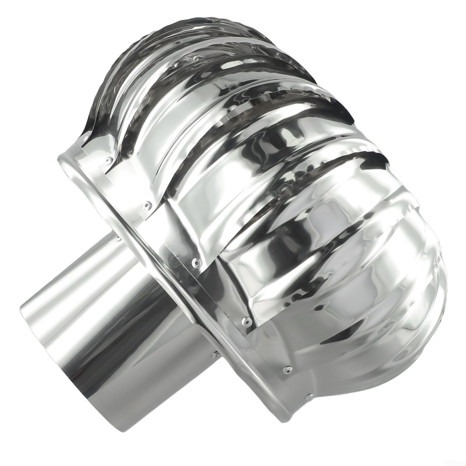 WOTZOV Stainless Steel Chimney Cowl Cap With Rotating Spinner Feature For Optimal Airflow And Weather Protection ?110 Mm，?100 MM