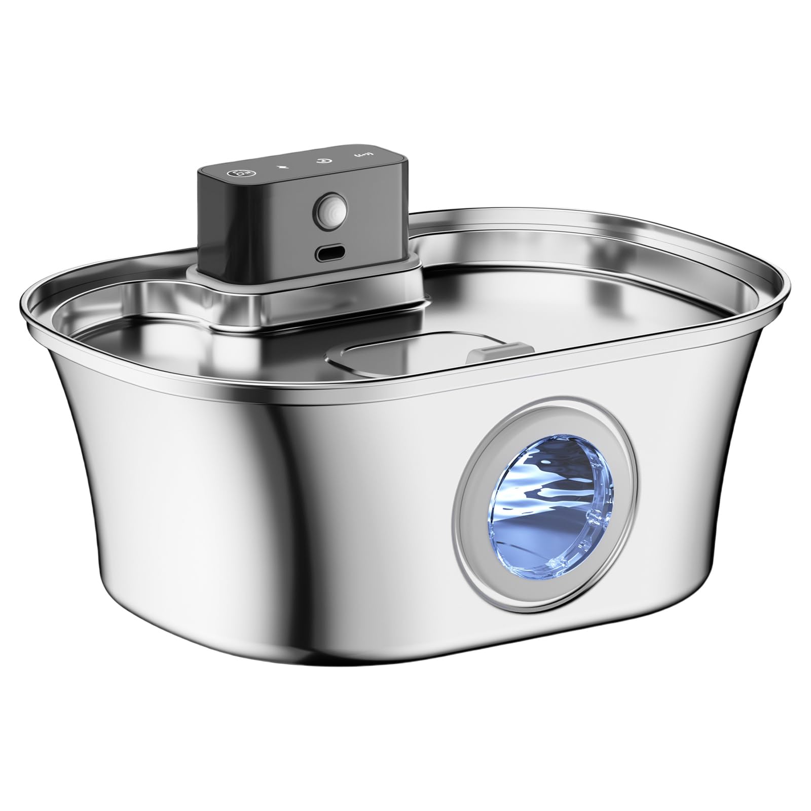 Smarted Cats Dispensador de agua de acero inoxidable con funcionamiento silencioso para perros y fuente de agua pequeña y grande