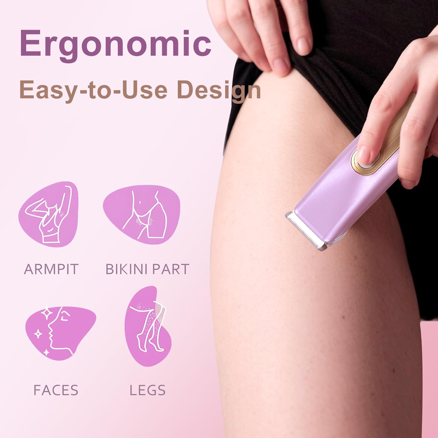 Dual-Head Women's Hair Trimmer – Safe Body, Bikini & Facial Hair Removal, Wet & Dry, USB Rechargeable, Travel-Friendly Personal Grooming - Image 3