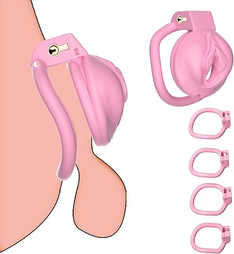 Vista 12 de Jaula de castidad Sissy - Jaula ligera para pene ABS + dispositivo de castidad de resina, juguetes sexuales para adultos con 4 tamaños diferentes
