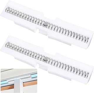 2PCS Bi-Fold Door Slide - ABS Bifold Doors Spring Slide Rail, White Guidebifold Door Hardware Kit for Sliding Doors Track Pocket Guide, Folding Hardware Repair for Top Mount