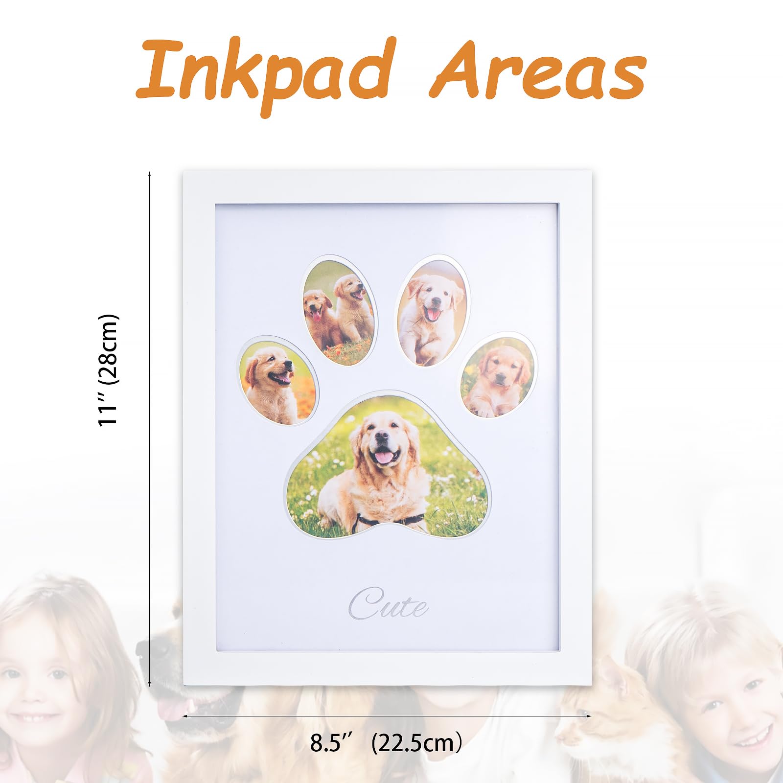 Snapklik.com : Dog Picture Frame,5 Opening Paw Print Collage Frame ...