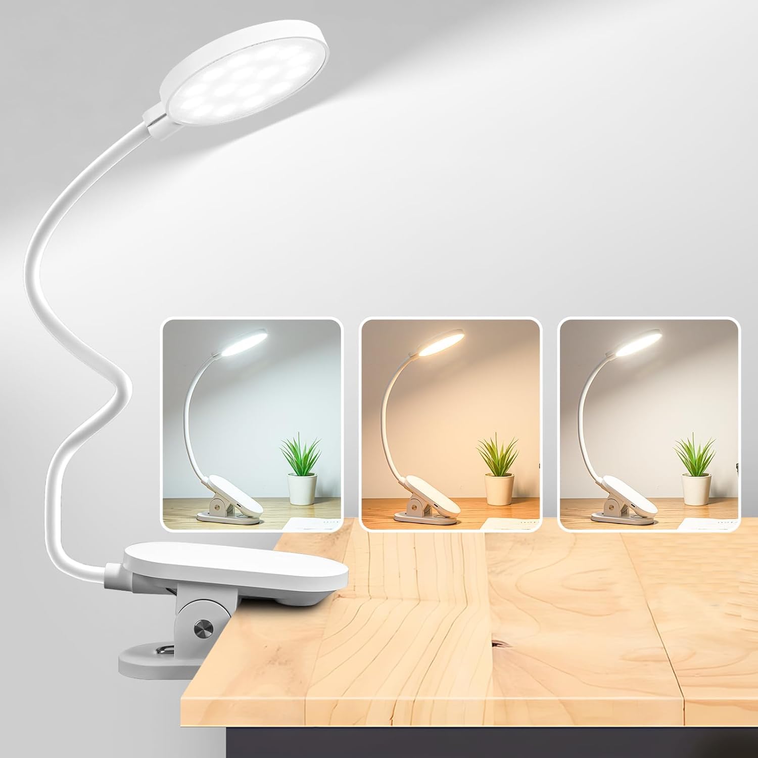 Lampes De Patio à Clipser Pour Tête De Lit Avec Pince Pour Lecture, Petite Lampe à Clipser Pour Bureau Ou Chevet, Col De Cygne Flexible Petite Pince Lumineuse