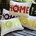 JWH 3D Sunflower Accent Pillow Case Handmade Cushion Cover Decorative Stereo Embroidery Pillowcase Home Bed Living Room Office Chair Couch Decor Sham Gift 14 x 20 Inch Wool Navy Blue