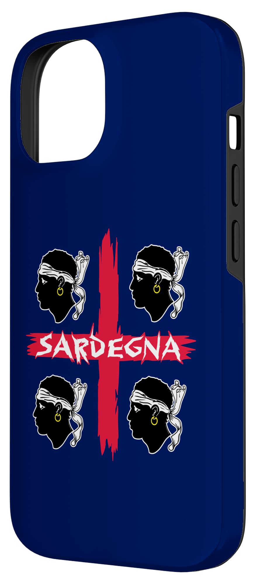 Custodia IPhone 13 Con Bandiera 4 Mori Sardegna - Design Originale Sardo, Flessibile E Resistente - 2