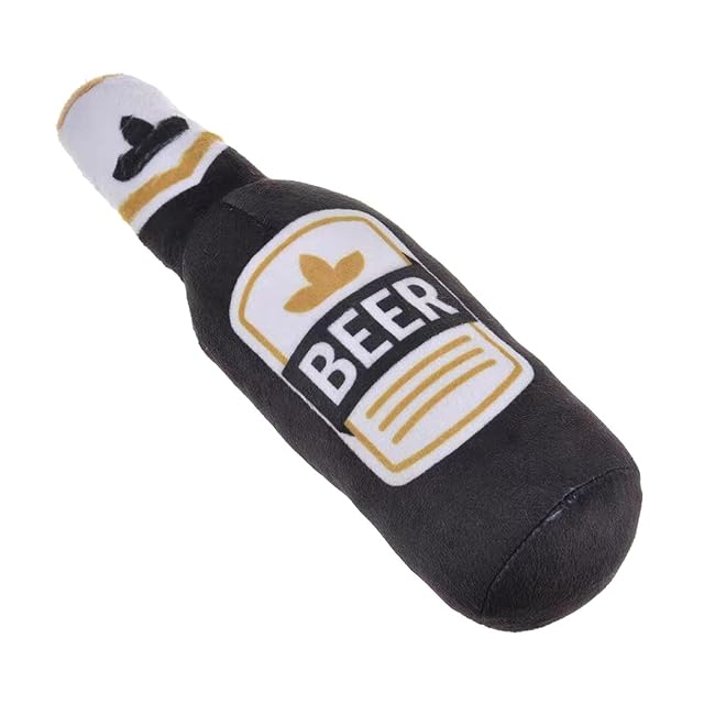 Foto 7 de 8 de CATSELURRY Squeak Toys - Juguete chirriante para perros de peluche suave, forma de botella de cerveza…
