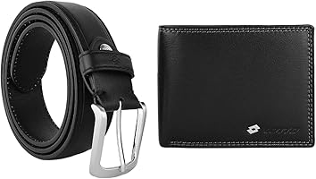 Pierre Cardin Cadeauset voor heren, portemonnee en riem, elegant, gemaakt van 100% natuurlijk leer, minimalistisch, elegant, stijlvol, Kerstmis, verjaardag, in een doos riem, 115 cm, ZG-71