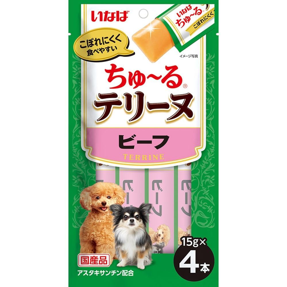Amazon.co.jp: いなば ちゅ～るテリーヌ ビーフ 15g×4本 ［ちゅーる