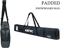 Vista 6 de AUMTISC Bolsa de esquí individual acolchada para transportar esquís bolsillo con asa ajustable 170 72.8 in