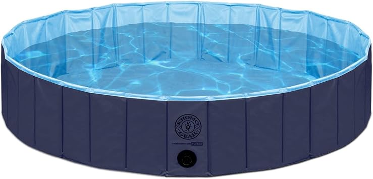 KOPEKS Outdoor Swimming Pool Bathing Tub - Portable Foldable - Ideal for Pets - XL 63 x 12,Blue,Pool-Blue-XL