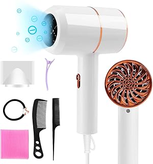 Fullpetree Ionic Hair Dryer,1800W Professional Blow Dryer (with Powerful AC Motor)Negative Ion Technolog,3 Heating/2Speed/...