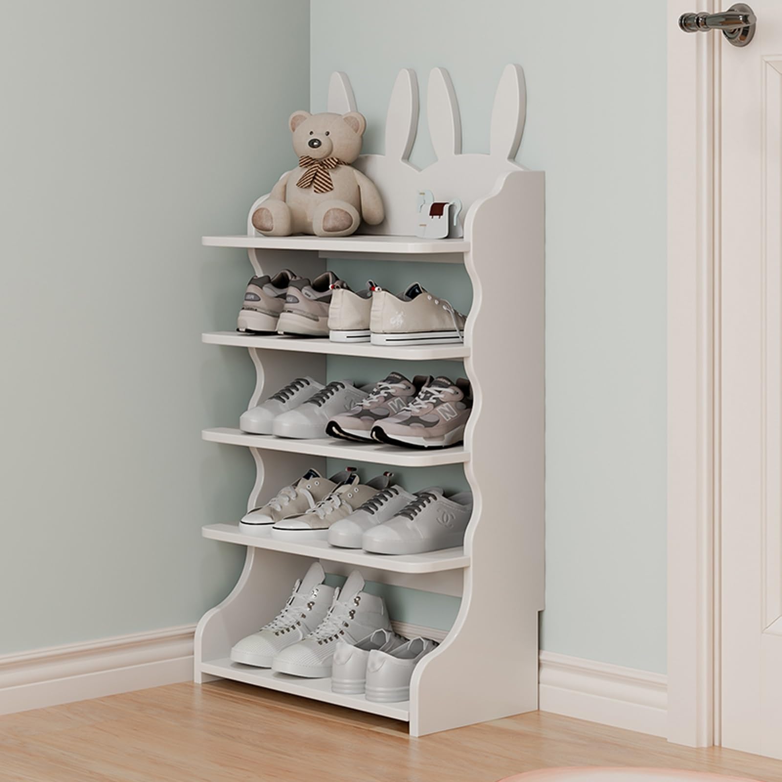 Meuble de rangement à chaussures pour entrée étagère en bois maison et appartement