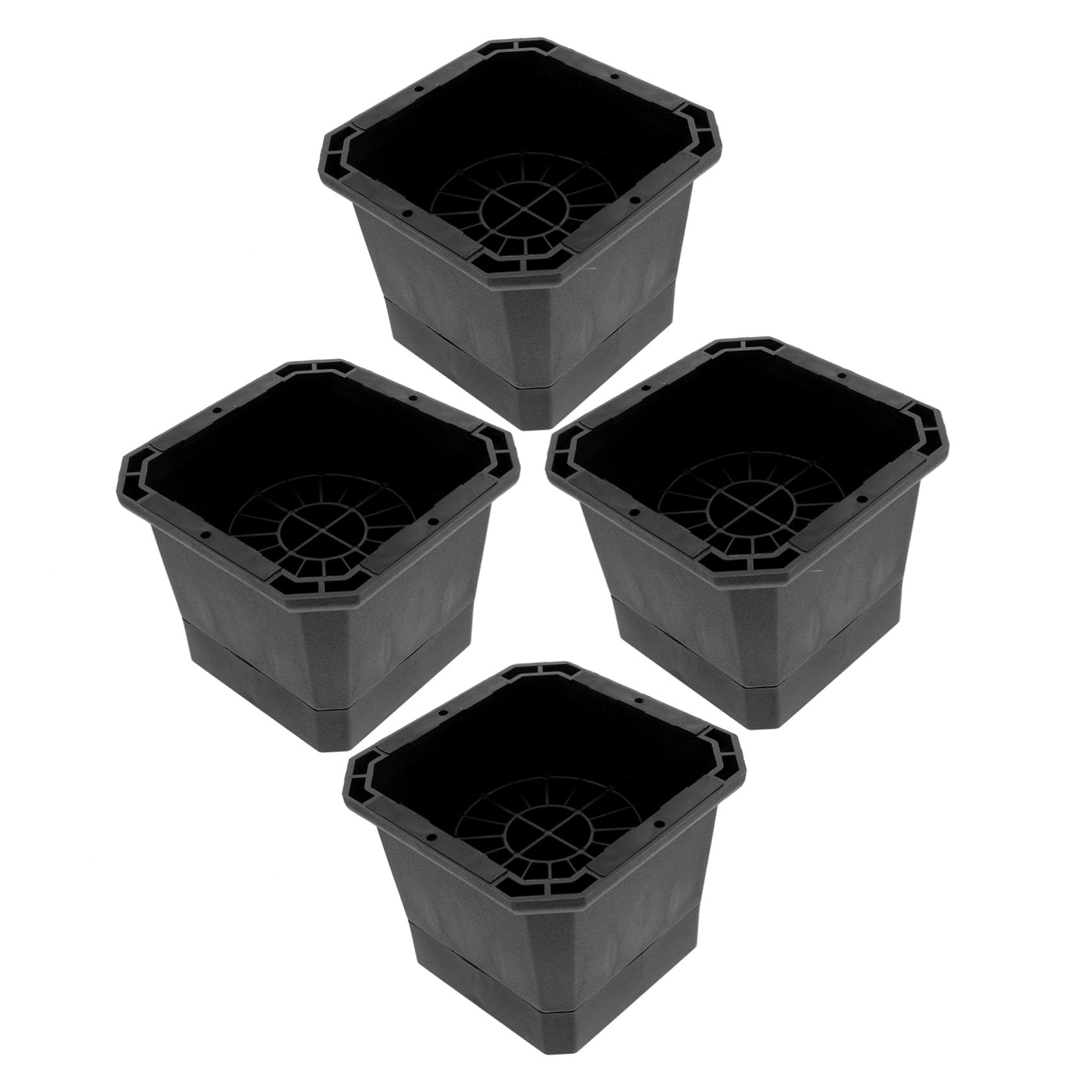 Mipcase 4pcs Adjustable Bed Furniture Risers Sturdy Furniture Lifts for Sofas Chairs and Beds Stackable Design for Enhanced Stability and Storage