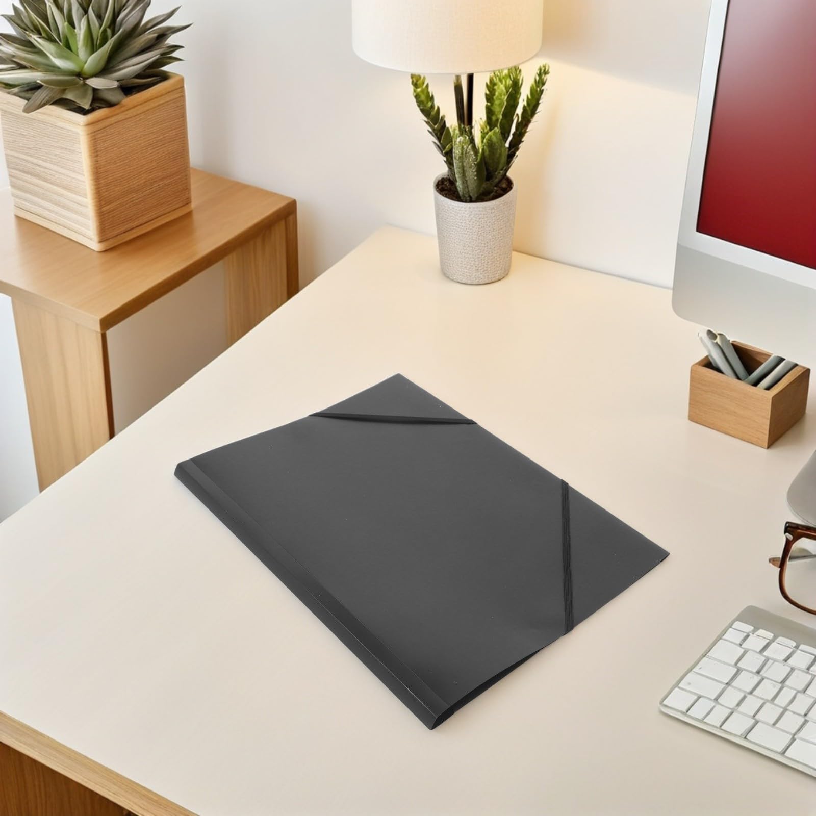 10 Unidades Carpeta de Archivos con Cuerda Elástica y Diseño Plegable para Organización de Documentos