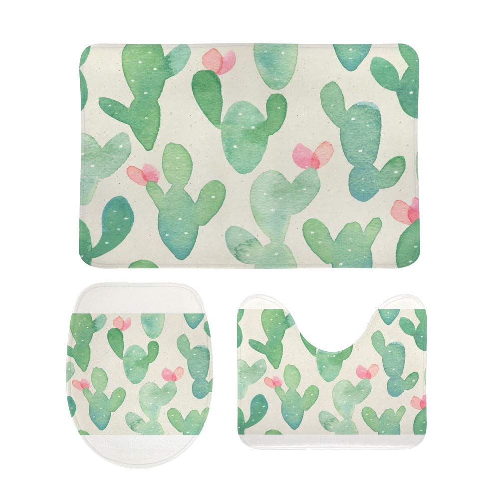 Tapis de salle de bain cactus pour créer une ambiance spa nature chez soi