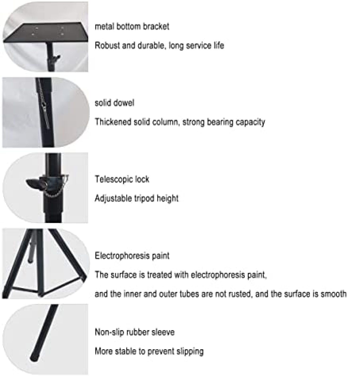 Soporte De Proyector, Soporte De Trípode Multifuncional, Soporte De Suelo Portátil Ajustable Para Trípode, Soporte De Suelo Para Proyector De Trípode, Altura Ajustable De 70 Cm A 130 Cm, Para Proy