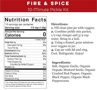 Pearl and Johnny 10-Minute Pickle Kit Fire & Spice