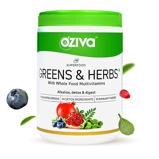 OZiva Superfood Greens & Herbs (Alkalizing Greens & Herbs Chollera