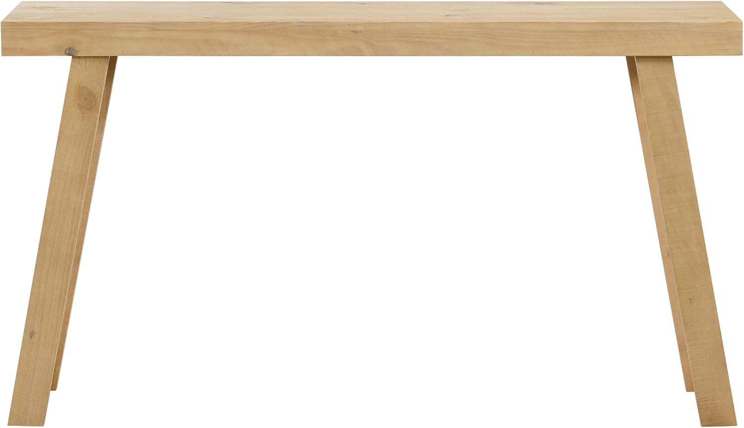 Alaterre Furniture Lawas Solid Wood Console Table - 56 Inch Modern Farmhouse Entryway Table - Easy Assembly Living Room Furniture for Behind The Couch, Entryway, or Hallway (Light Oak)