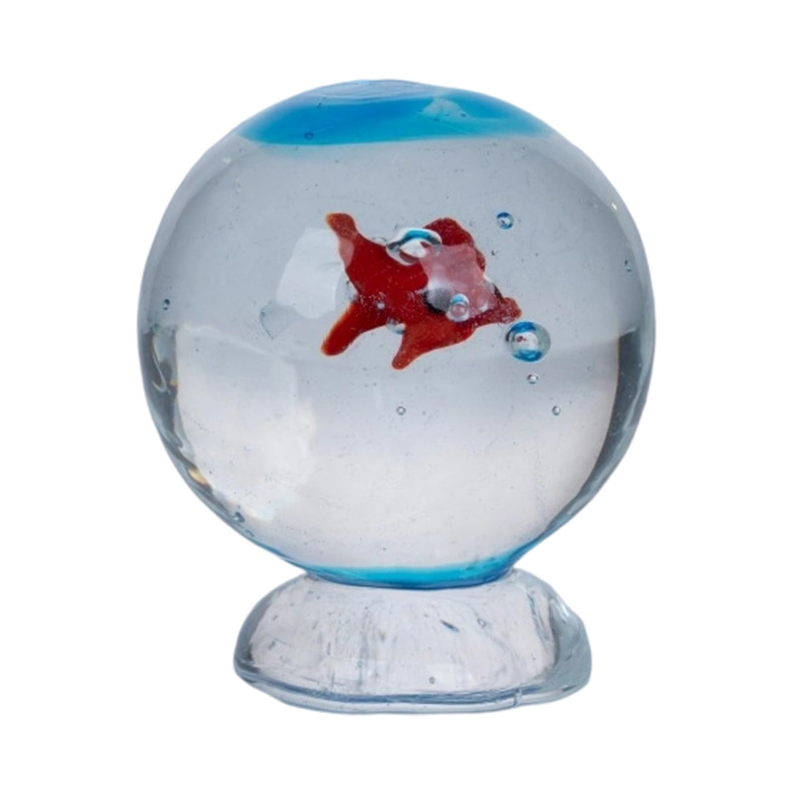 Coolhood A Glass Figurines Glass Fish Tanks Sculpture Tabletop Decors Ornament Collectibles Figurine For Home Quarium Decorations Tabletop Centerpiece