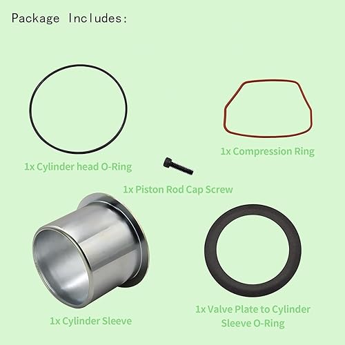 Miniatura 2 de K-0650 Kit de anillo de cilindro para compresor de aire compatible con cable Craftsman DeVilbiss Porter, reemplaza K-0058 KK-4835 KK-5081
