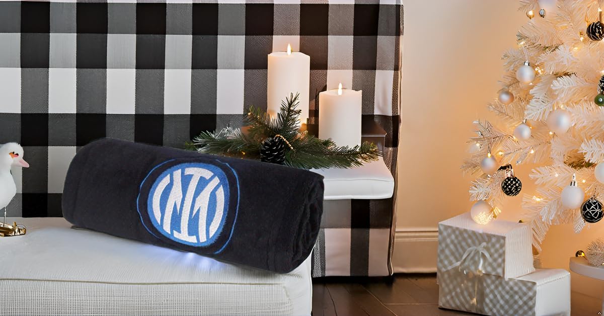 Plaid Inter 100x150cm Nero Prodotto Ufficiale