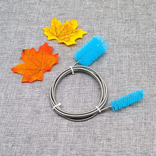 Androxeda Pennelli Filtro Acquario Flessibile Doppia estremità Pennello di Pulizia Acquario Scovolino Tubi Spazzola Lunga Acciaio per Acquario o Cucina di Casa 155cm - Image 5