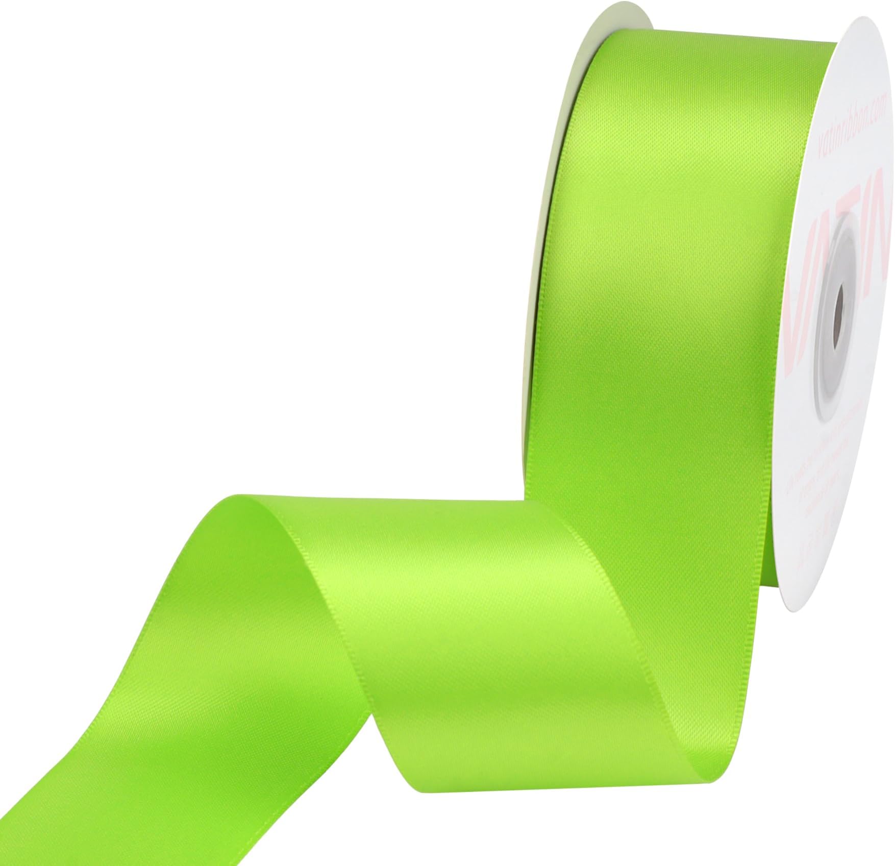 VATIN Apple Green Satin Ribbon 1-1/2 Inch x 25 Yards for Gift Wrapping