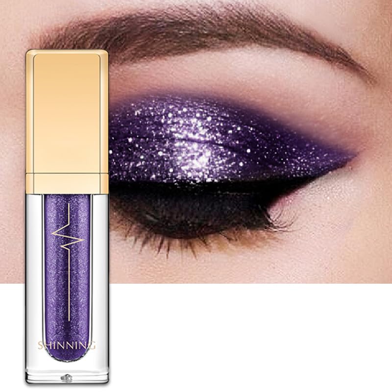 Liquid Glitter Eyeshadow & Eyeliner Pen, eyeshadow Stick, Highly Pigmented glitter Eyeliner Shimmer