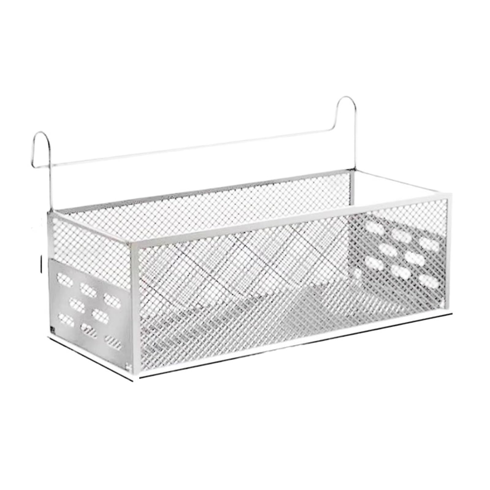 Hanging Basket Punch-Free Bed Storage Rack Space Saving Bedside Shelf Upper Bunk For Home(White)