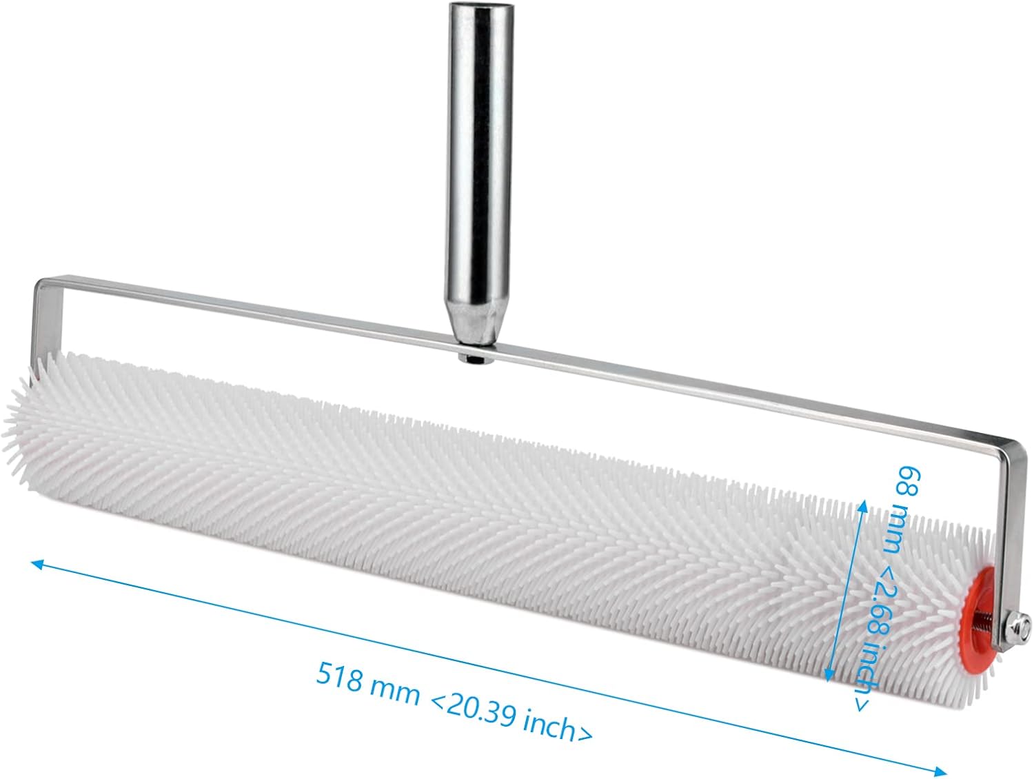 2 Pack 19 Inches Spiked Screeding Compound Roller, Self-Leveling Spike Roller, Floor Screed Spiked Roller Compound Paint Roller to Remove Bubble, 15mm Needle