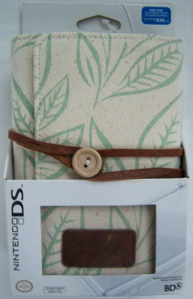Nintendo DS Lite Natural Cotton Organizer - Green Leaf