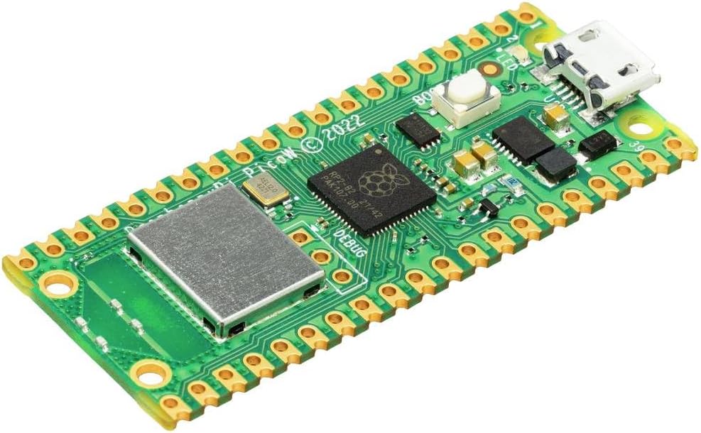 Raspberry Pi Pico W - RP2040 Microcontroller, Wi-Fi, GPIO, 26 Multi-Function Pins, 2MB Flash, 264KB SRAM, 2.4GHz Wireless, MicroPython